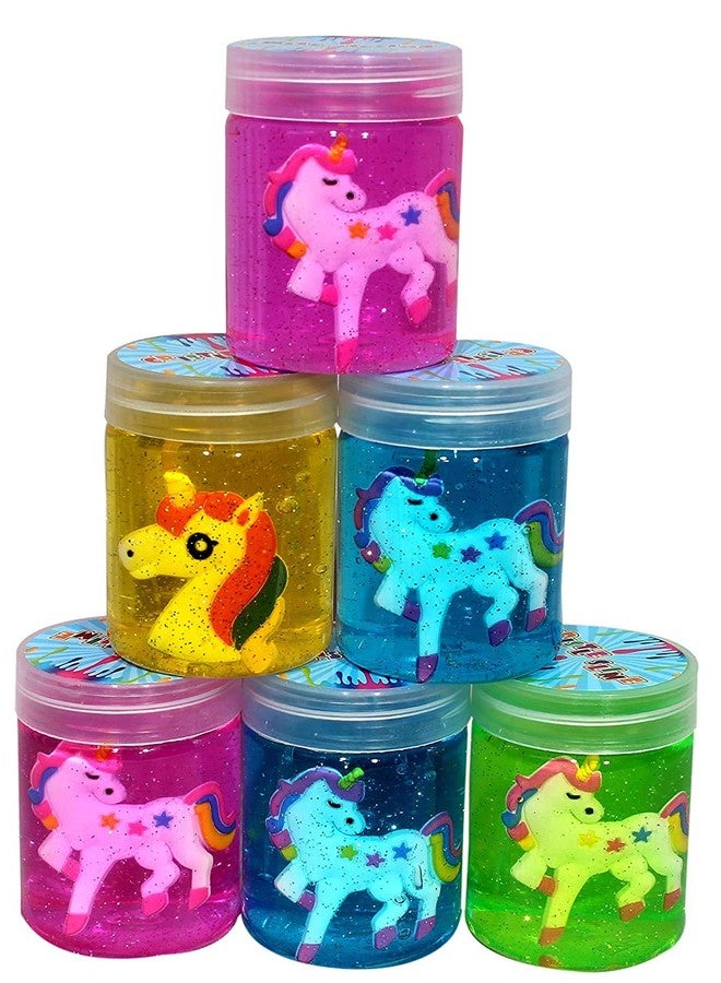 Atipriya Unicorn Slime with Toy Soft & Squishy Stress Relief Party Favor Toy for Kids | Trick Toy -Unicorn Slimes for Kids and Adults (Pack of 6) - Image 1